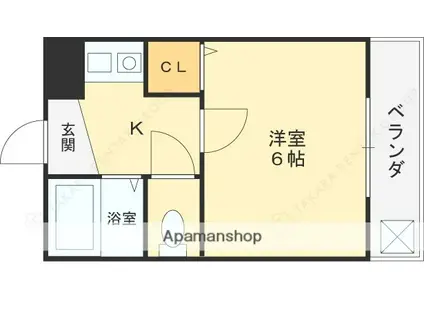 ロイヤル客坊町(1K/2階)の間取り写真
