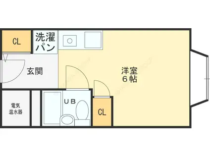 アリタマンション長瀬(ワンルーム/4階)の間取り写真
