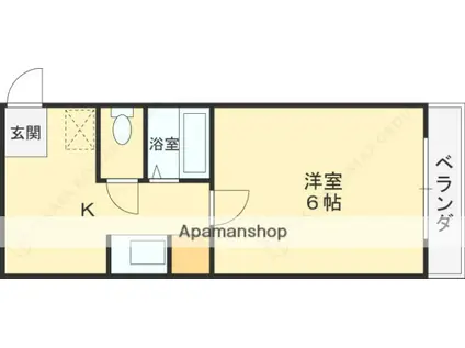 パトラK(1K/7階)の間取り写真