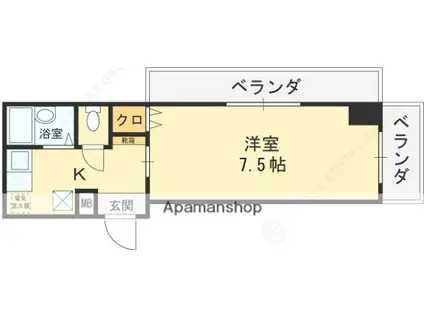 ファーストネット(1K/4階)の間取り写真