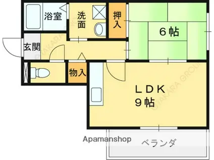 GROWTH PACIFIC 長田(1LDK/2階)の間取り写真