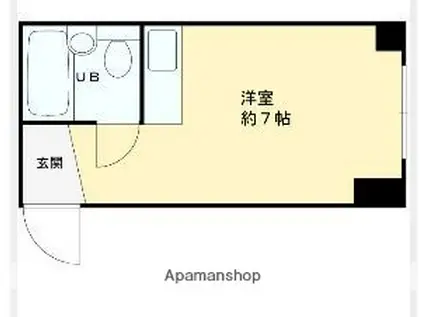 グロースハイツ菱屋西(ワンルーム/2階)の間取り写真