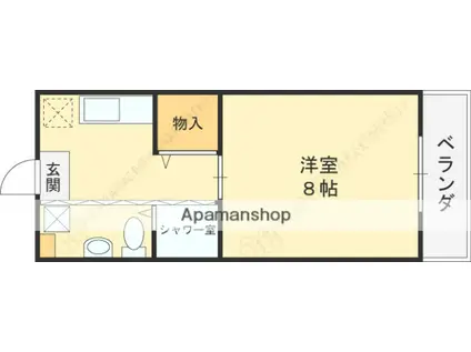 STUDIO NAGASE(1K/1階)の間取り写真