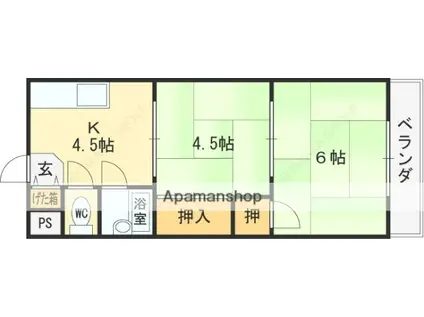 サンコート小澤(2K/3階)の間取り写真