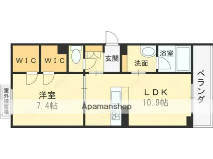 シャーメゾン LEAF(1LDK/1階)の間取り写真