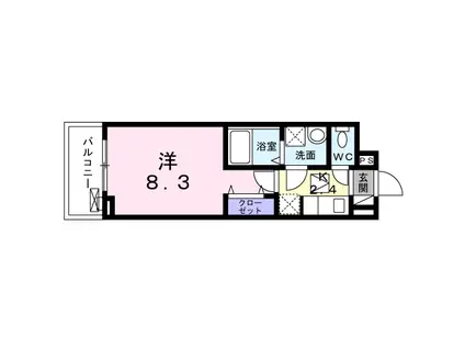 カーサ・オストロ(1K/1階)の間取り写真