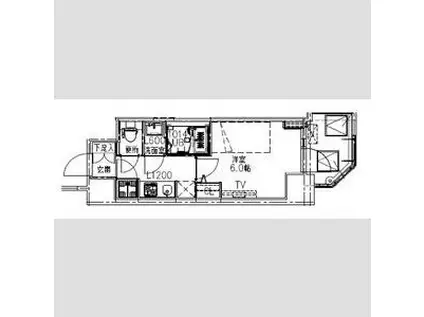 S-RESIDENCE都島LUX(1K/9階)の間取り写真