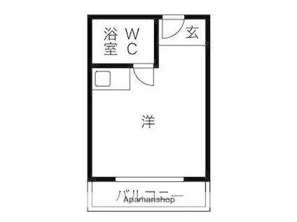 プレアール加納(ワンルーム/2階)の間取り写真