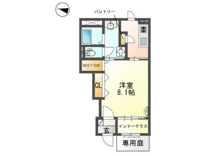 CASA ARIETTA(1K/1階)の間取り写真