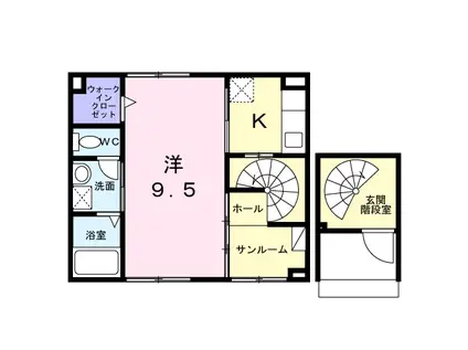 メゾン グランシャン(1K/2階)の間取り写真
