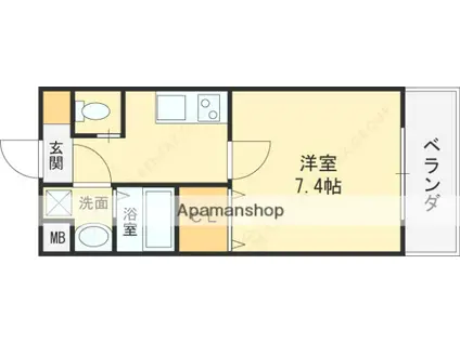 メゾン上小阪(1K/5階)の間取り写真