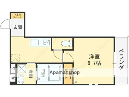 フジパレス弥刀駅北Ⅱ番館(1K/3階)の間取り写真