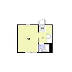 RHYTHM新石切A棟B棟(ワンルーム/1階)の間取り写真