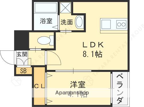 H-MAISON衣摺Ⅲ(1LDK/1階)の間取り写真