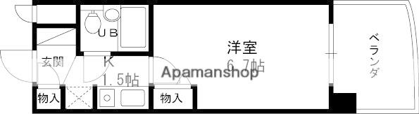 デ・リード高井田駅前(1K/13階)の間取り写真