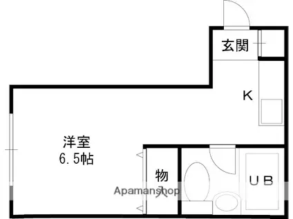 プロシード八戸ノ里(ワンルーム/1階)の間取り写真