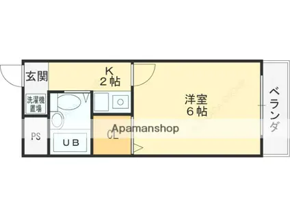 シティライフ弥刀(1K/5階)の間取り写真