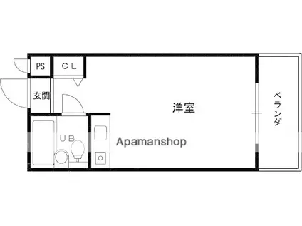 ダイドーメゾン門戸(ワンルーム/4階)の間取り写真
