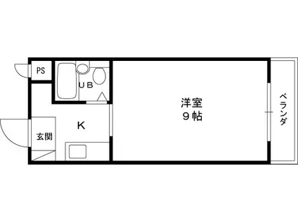 89新石切(ワンルーム/3階)の間取り写真