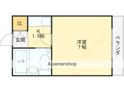 メゾンSK(1K/3階)の間取り写真