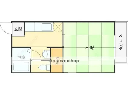 樽井ハイツ(1K/2階)の間取り写真