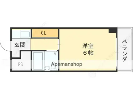 ウェルレジデンス小阪(1K/8階)の間取り写真