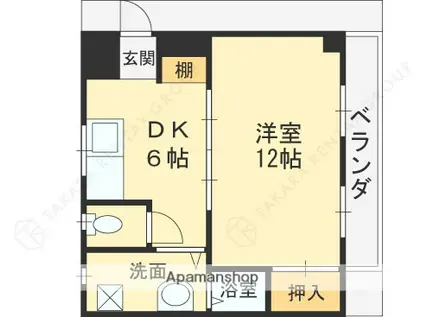 クボタハイツ(1DK/3階)の間取り写真