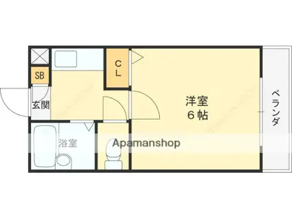 エス・ティマンション旭町(1K/4階)の間取り写真
