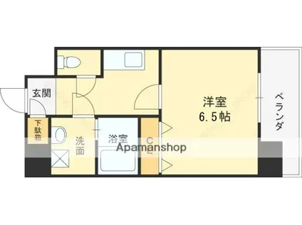 グランシス高井田(1K/10階)の間取り写真