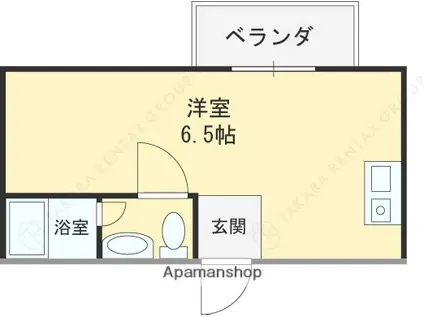 ダイヤペットパレス(ワンルーム/3階)の間取り写真