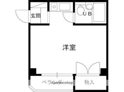 プリモ伊加賀(ワンルーム/1階)の間取り写真