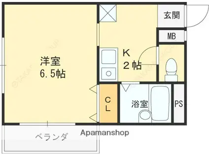 イングランドアベニューⅡ番館(1K/3階)の間取り写真