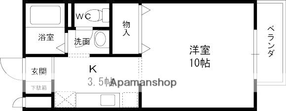 ファーストステージ(1K/2階)の間取り写真