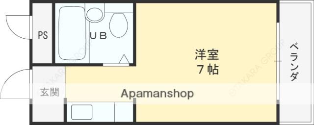 大宝枚岡CTヒルズ(ワンルーム/4階)の間取り写真