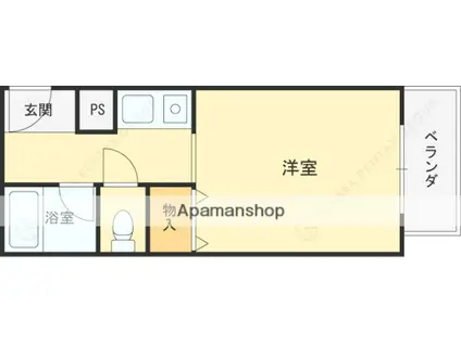 エルズ夙川(1K/2階)の間取り写真