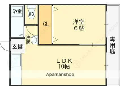 田中・大村ハイツ(1LDK/1階)の間取り写真