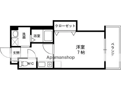 Mプラザ香里参番館(1K/10階)の間取り写真
