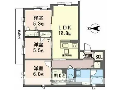 SOAREZO(3LDK/2階)の間取り写真