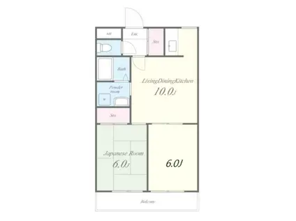 ル・ボオン21(2LDK/2階)の間取り写真