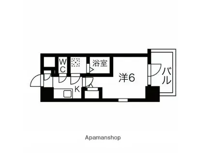 エスリードレジデンス梅田デュオ(1K/7階)の間取り写真