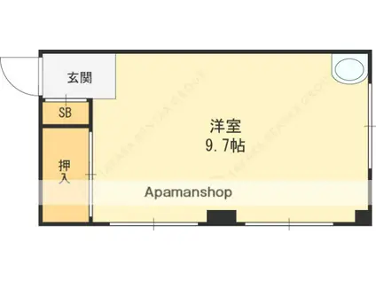 マルショービル(ワンルーム/4階)の間取り写真