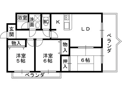 メゾン プランシェール(3LDK/3階)の間取り写真