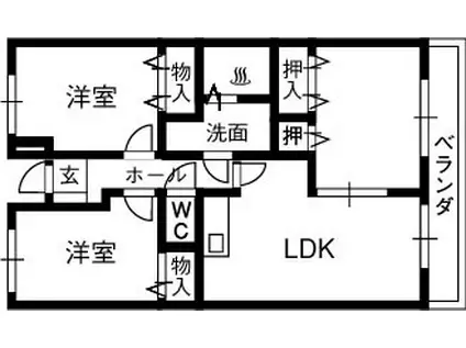 カーサフィレンツェ(3LDK/3階)の間取り写真