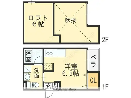 TIERRA 長瀬 STA(ワンルーム/1階)の間取り写真