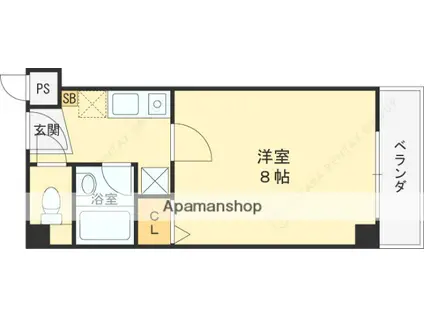 白鷺TKハイツ1号館(1K/5階)の間取り写真