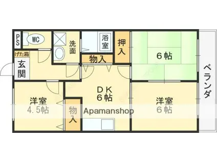 エクセレンスハイム2(3DK/3階)の間取り写真