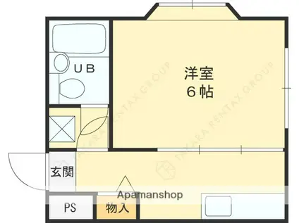 ハイツヤマトⅡ(1K/1階)の間取り写真