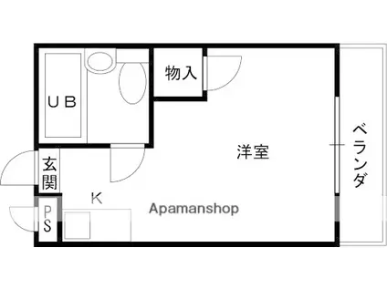 ユニコーン82西野(ワンルーム/3階)の間取り写真