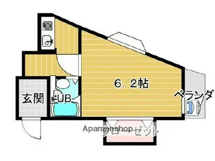 コサエール(1K/3階)の間取り写真