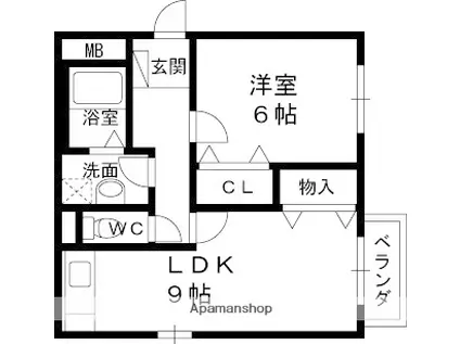 サンパティークメゾン(1LDK/1階)の間取り写真